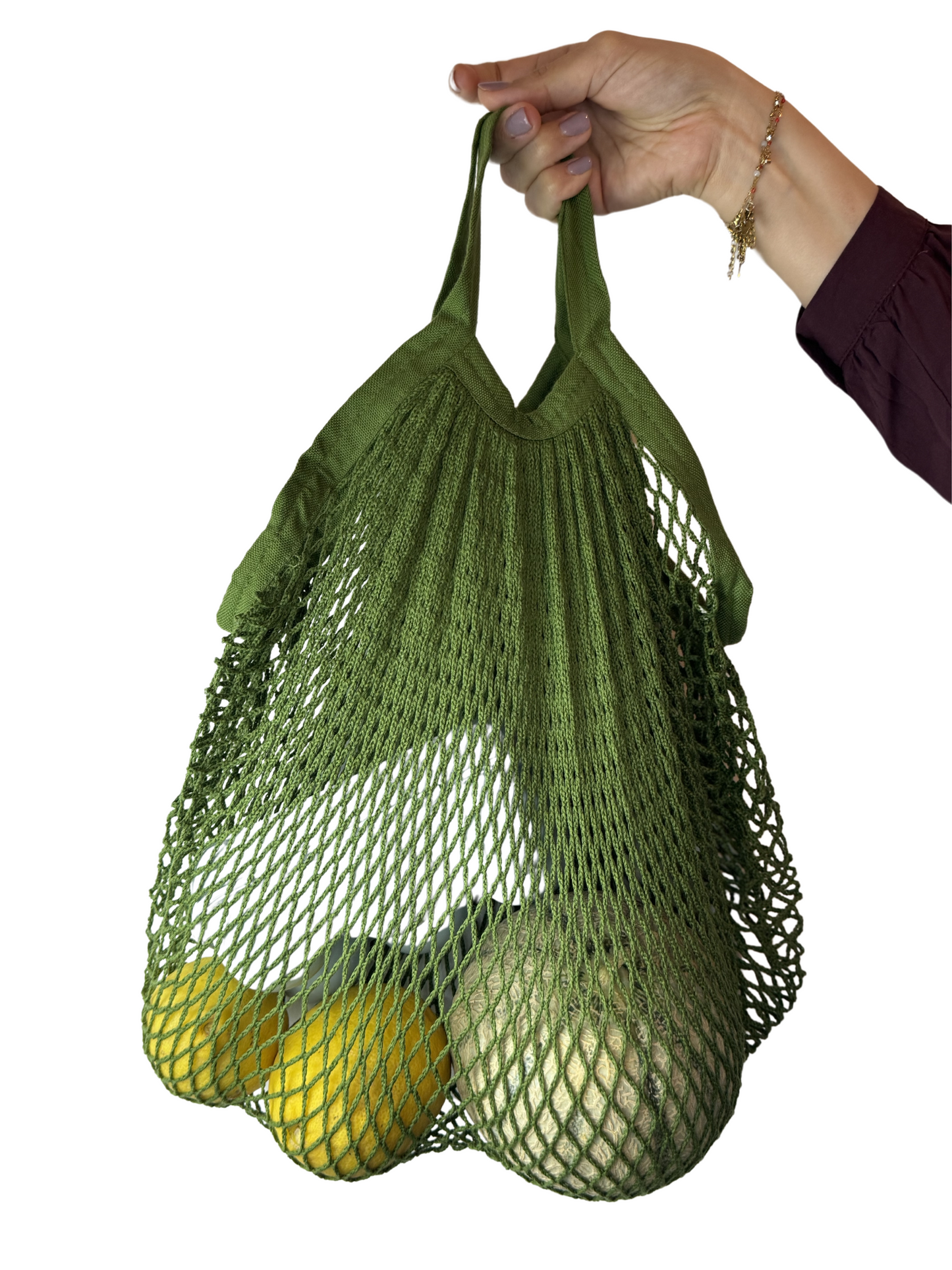 Sac Filet Coton Bio Vert Cactus