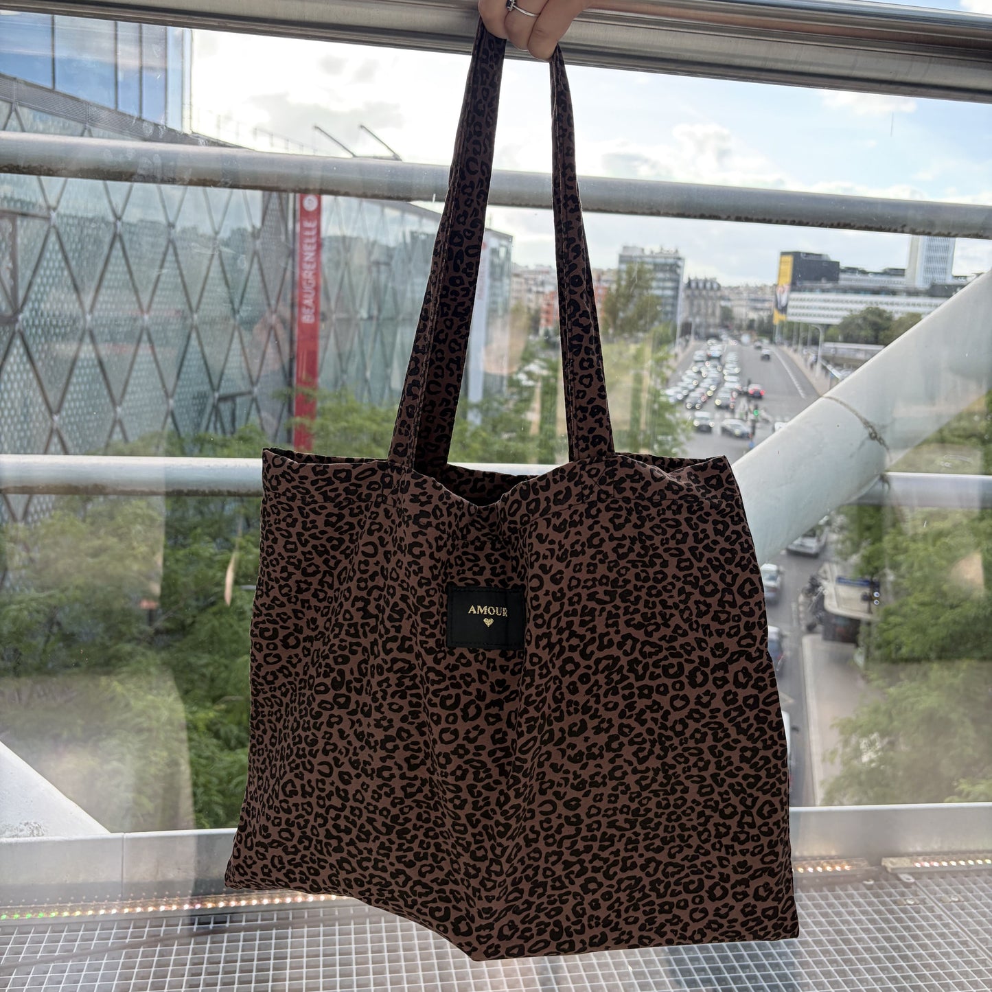 Sac Cabas Léopard "Amour"