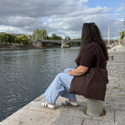 Sac Cabas Léopard "Amour"